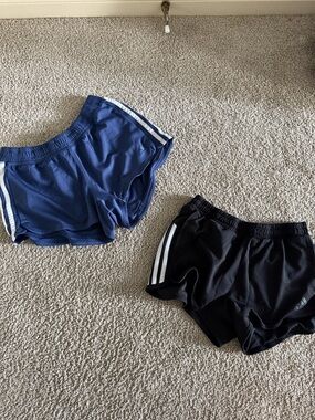 adidas Womens Athletic Shorts - Navy Blue and Black